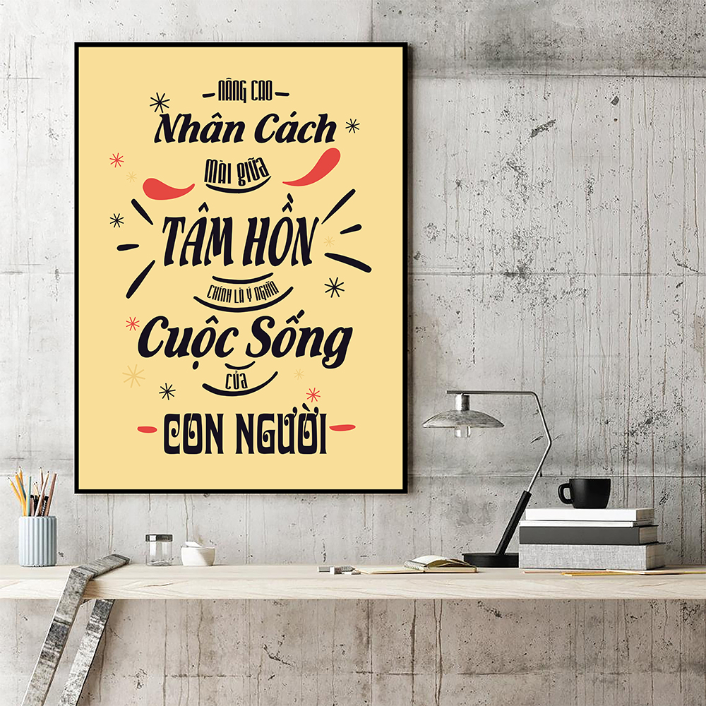 Tranh động lực Nâng cao nhân cách, mài giũa tâm hồn-Model: AZ1-0319