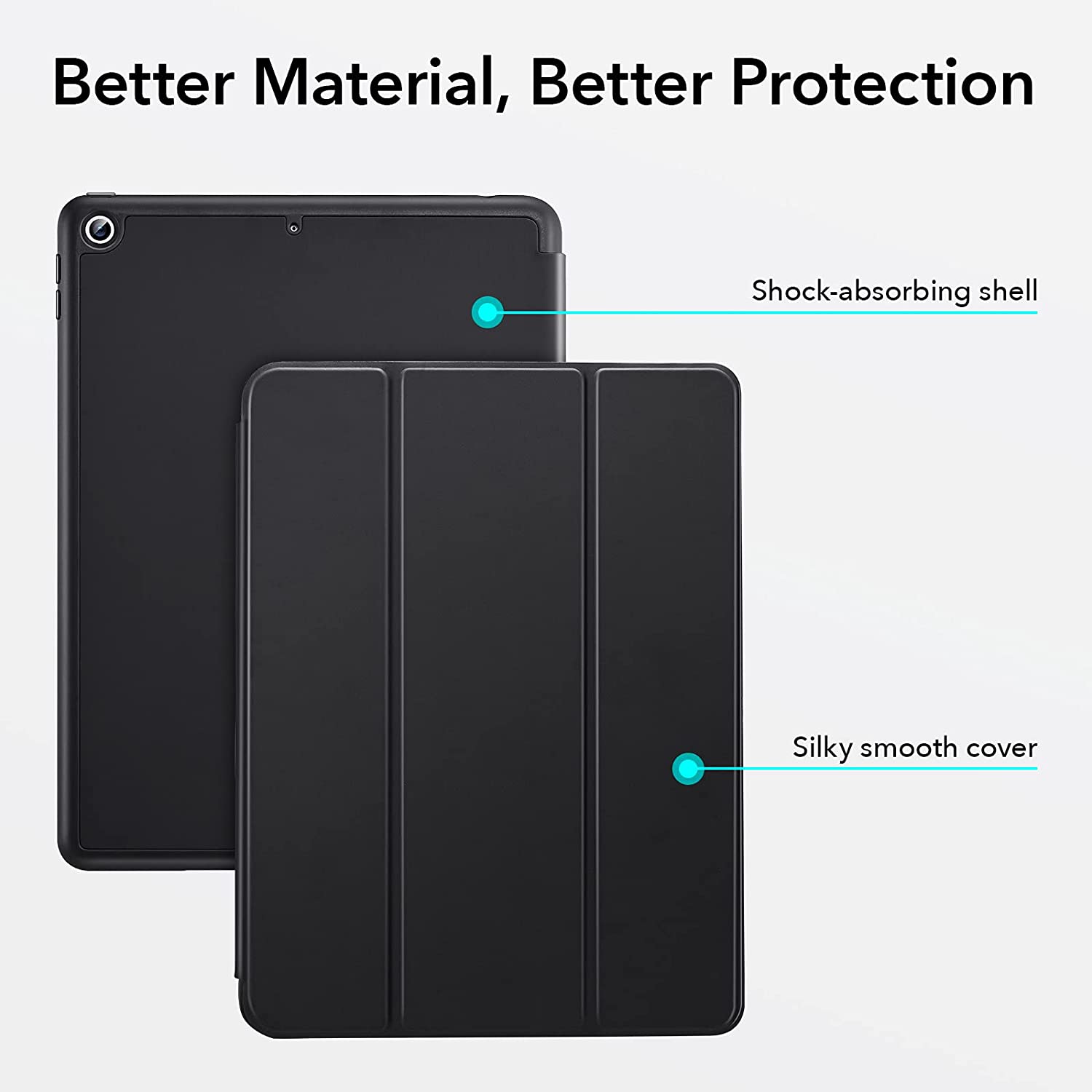 Bao da dành cho iPad Gen 9 10.2 inch 2021 ESR Rebound Pencil Slim Smart Case - Hàng Nhập Khẩu