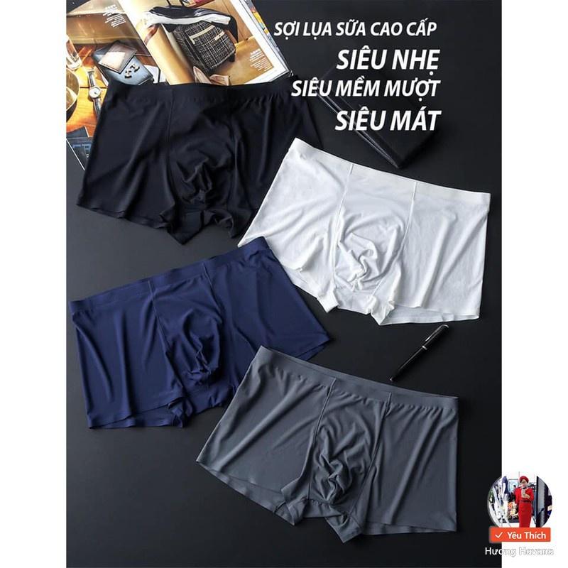 Quần lót nam boxer, quần sịp đùi nam lụa thun lạnh siêu nhẹ bigsize Havana MLQ05