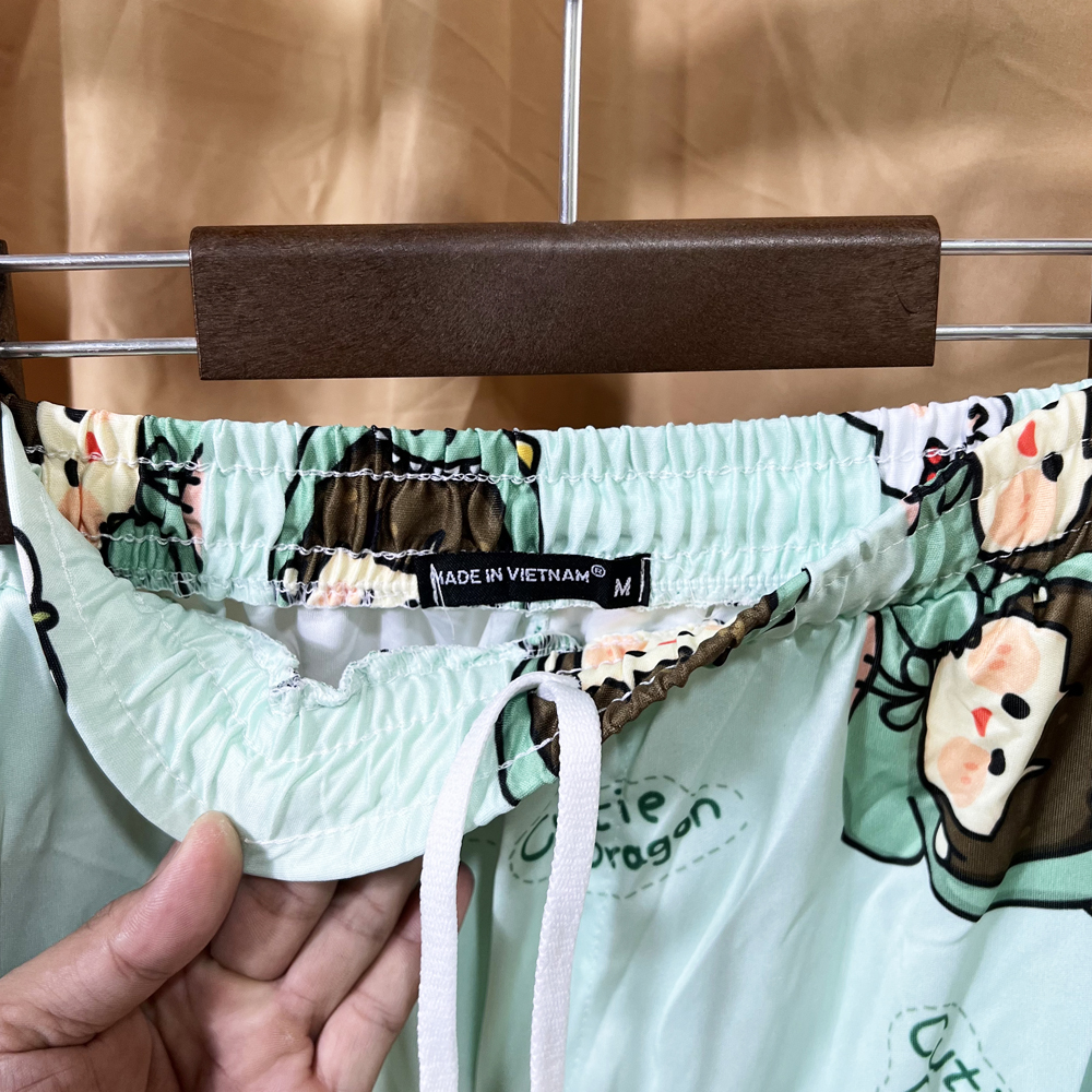 Quần Hoạt Hình Dài Cô Bé Khủng Long Xanh Ống Rộng Cartoon Pant V2 Oversize Ulzzang Unisex - MM