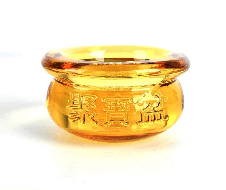 Bát Tụ Bảo Chiêu Tài Phong Thủy Kai Thuỷ Tinh- Hàng Chính Hãng