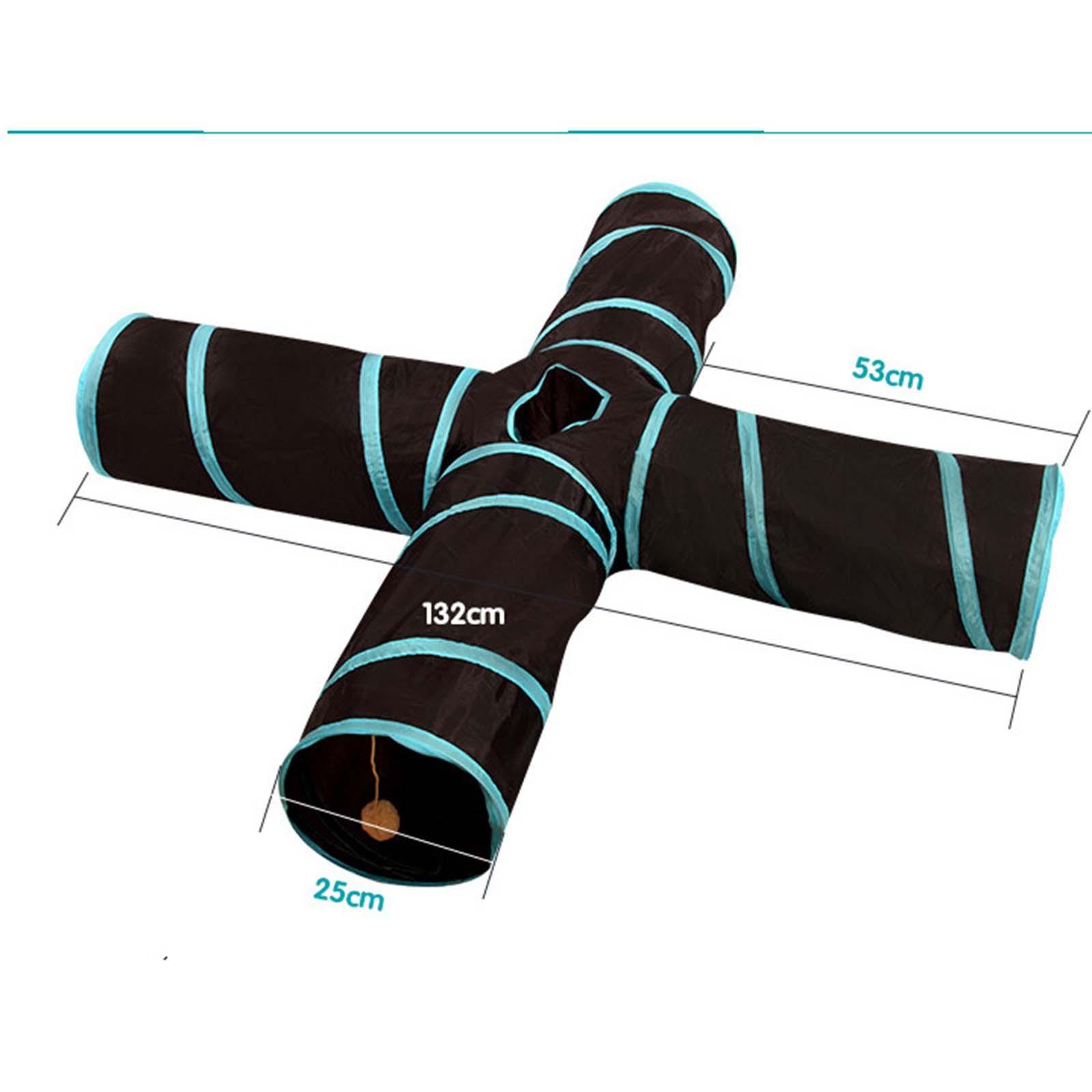 Cat Tunnel Foldable Cat Toys Lightweight Collapsible Playing Hut Tunnel Tube Cat Runway Tunnel for Indoor Cats Rabbit Small Animals Rat Dogs