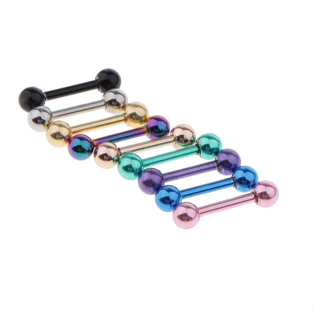9 Pieces Stainless Steel Barbell  Lip  Stud  16g 3mm Ball