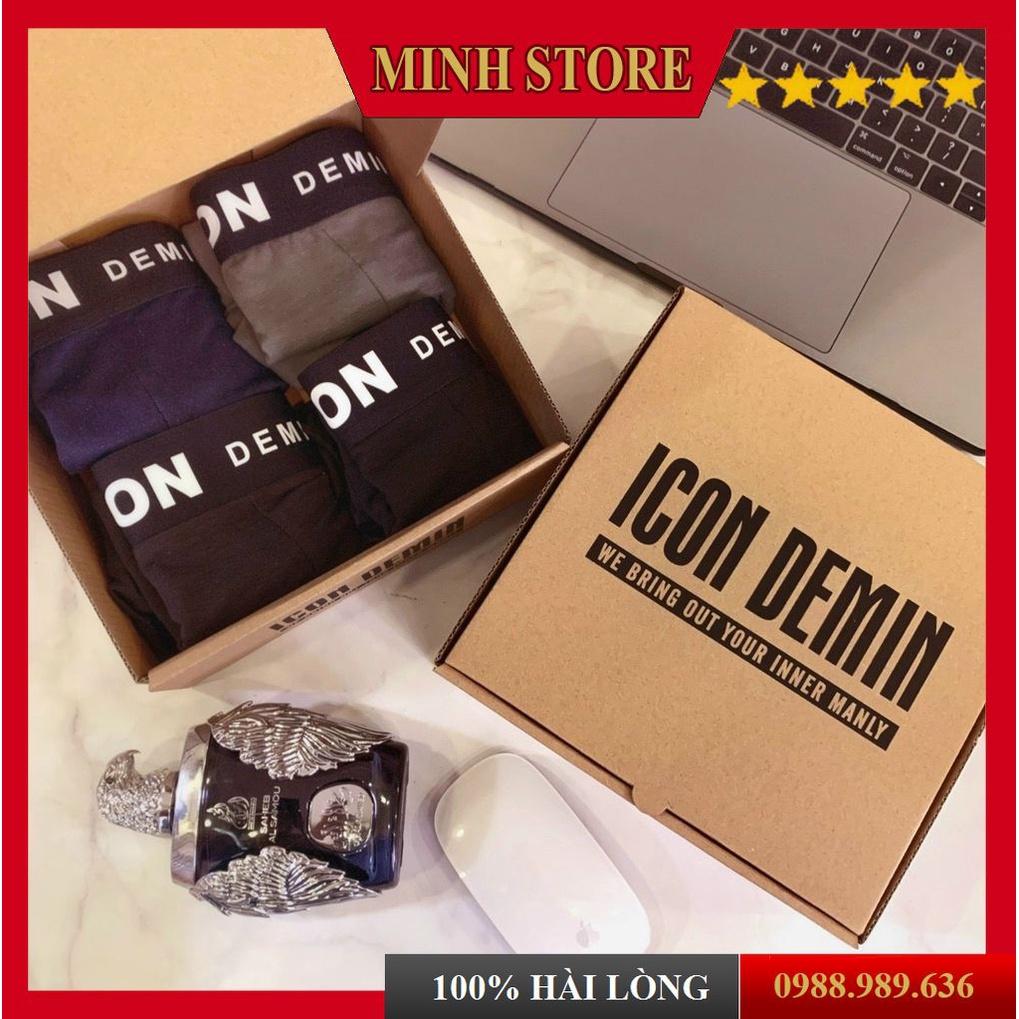 Combo 4 Quần lót nam Boxer thun lạnh, Set 4 quần sịp nam thun lạnh cao cấp Minhstore