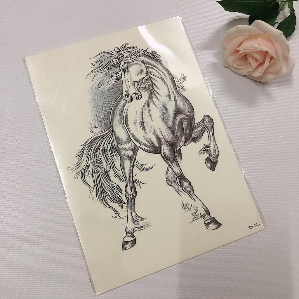 Hình xăm dán cú mèo 15x21cm