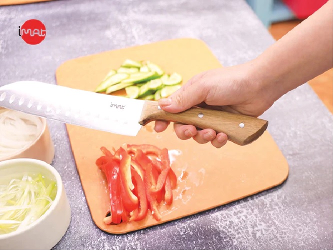 Dao Santoku 7&quot; cán gỗ iMat