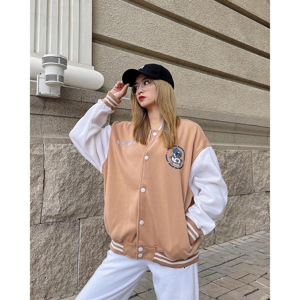 Áo Khoác Nỉ Bông Cardigan Unisex Nam Nữ Form Rộng | in Gấu Armous TEDDY Ulzzang