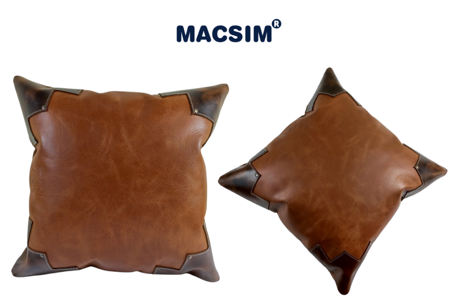 Gối tựa lưng, tựa đầu đa năng, gối sofa cao cấp Macsim kích thước 40cm x 40cm màu vàng