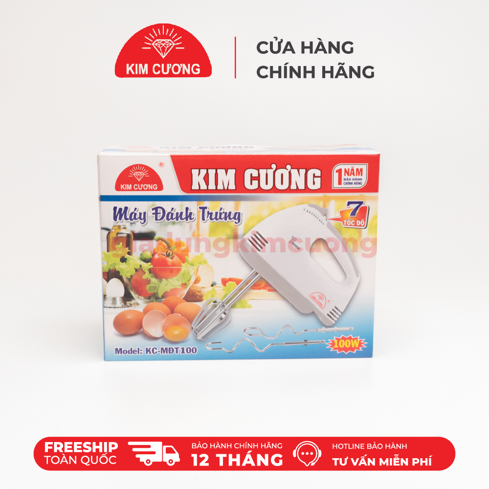 Máy Đánh Trứng Cầm Tay Kim Cương Mini 7 Cấp Độ - Hàng Chính Hãng