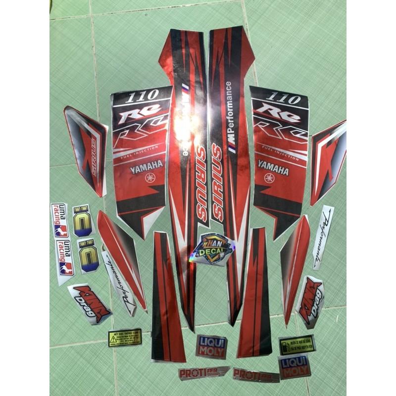 Tem sirius 110 đỏ đen RC crom