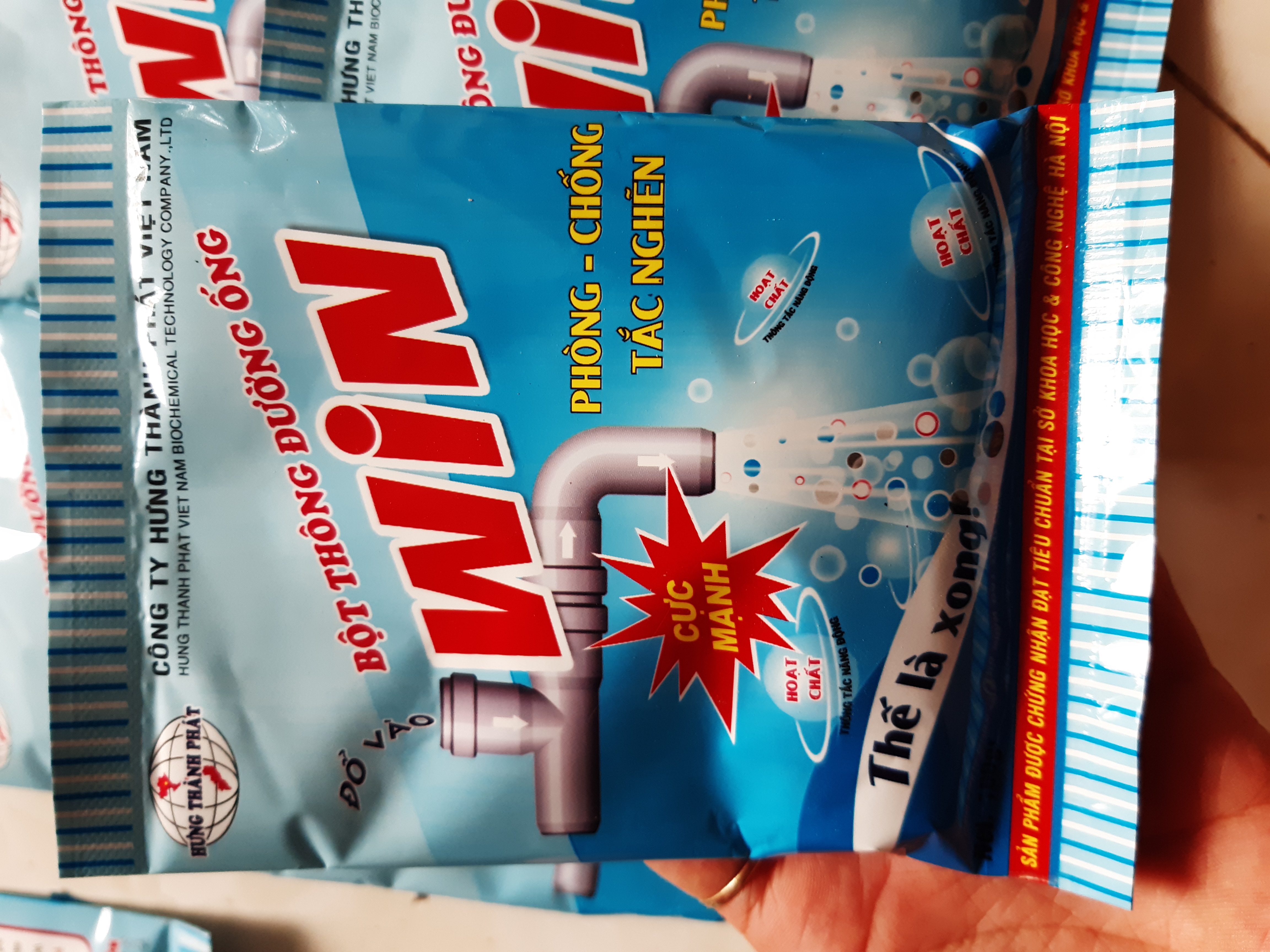 Bột thông cống bệ bồn cầu win