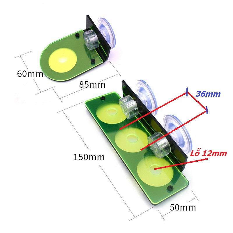 Giá đỡ san hô Acrylic Màu Dạ Quang - frag san hô- Scol bể cá san hô có hít kính - phụ kiện hồ nước mặn -shopleo