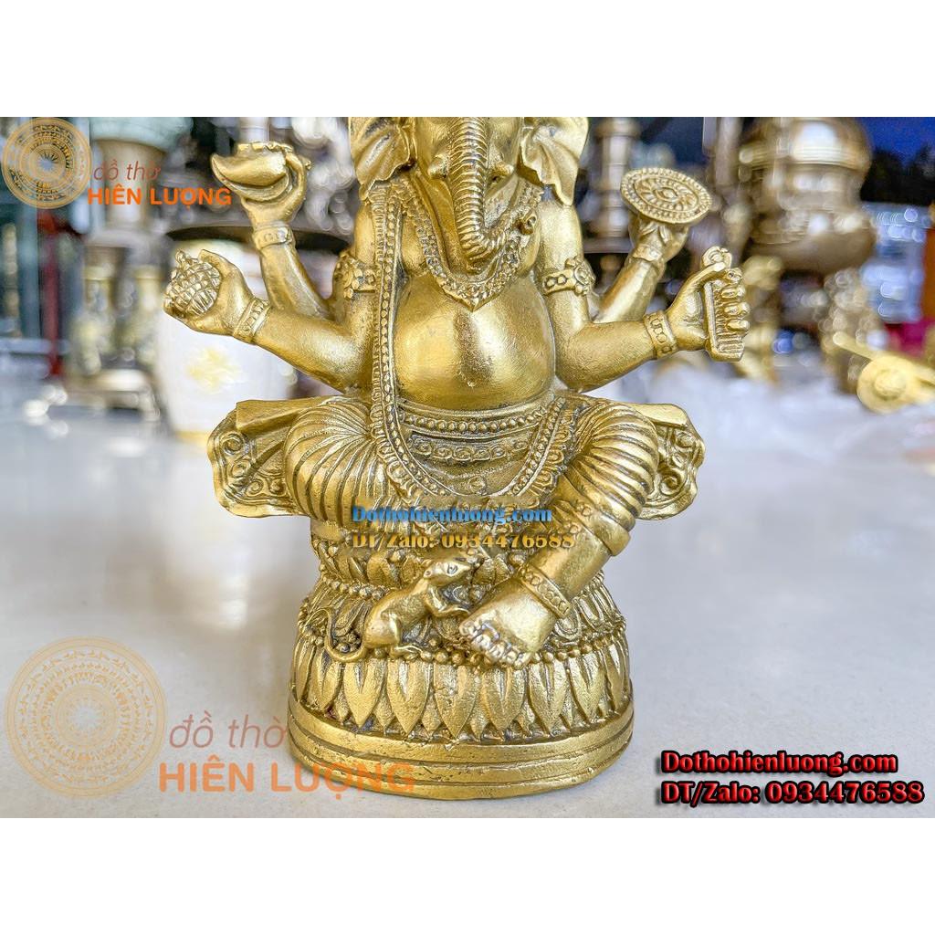 Tượng Thần Voi - Phật Voi Ganesha Bằng Đồng Nguyên Chất Cao 17cm - Tượng Phúc Thần