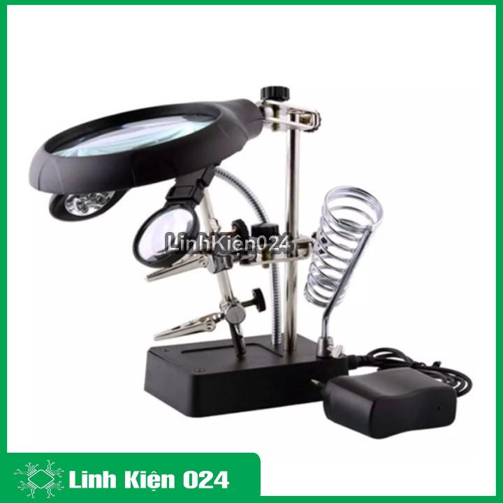 Kính Lúp Đôi Để Bàn Có Đèn Led Chiếu Sáng TE-800