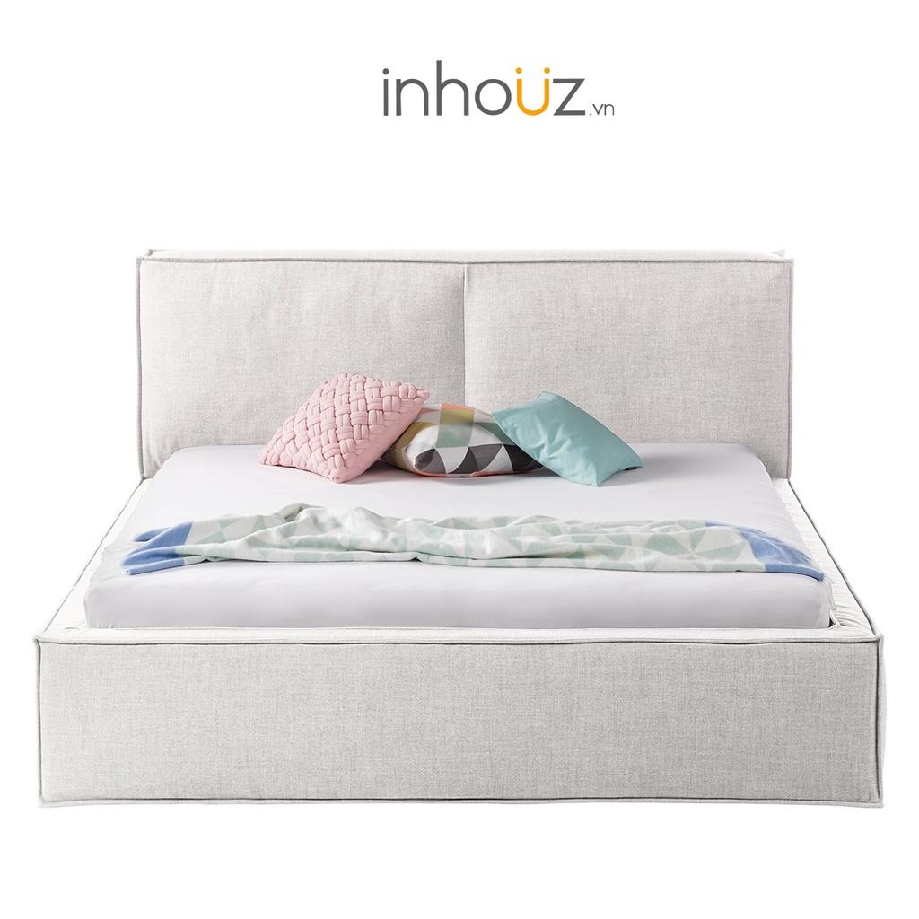 Giường ngủ bọc đệm kết hợp vàn MDF - Upholstered Bed - INHOUZ - HOGG0009