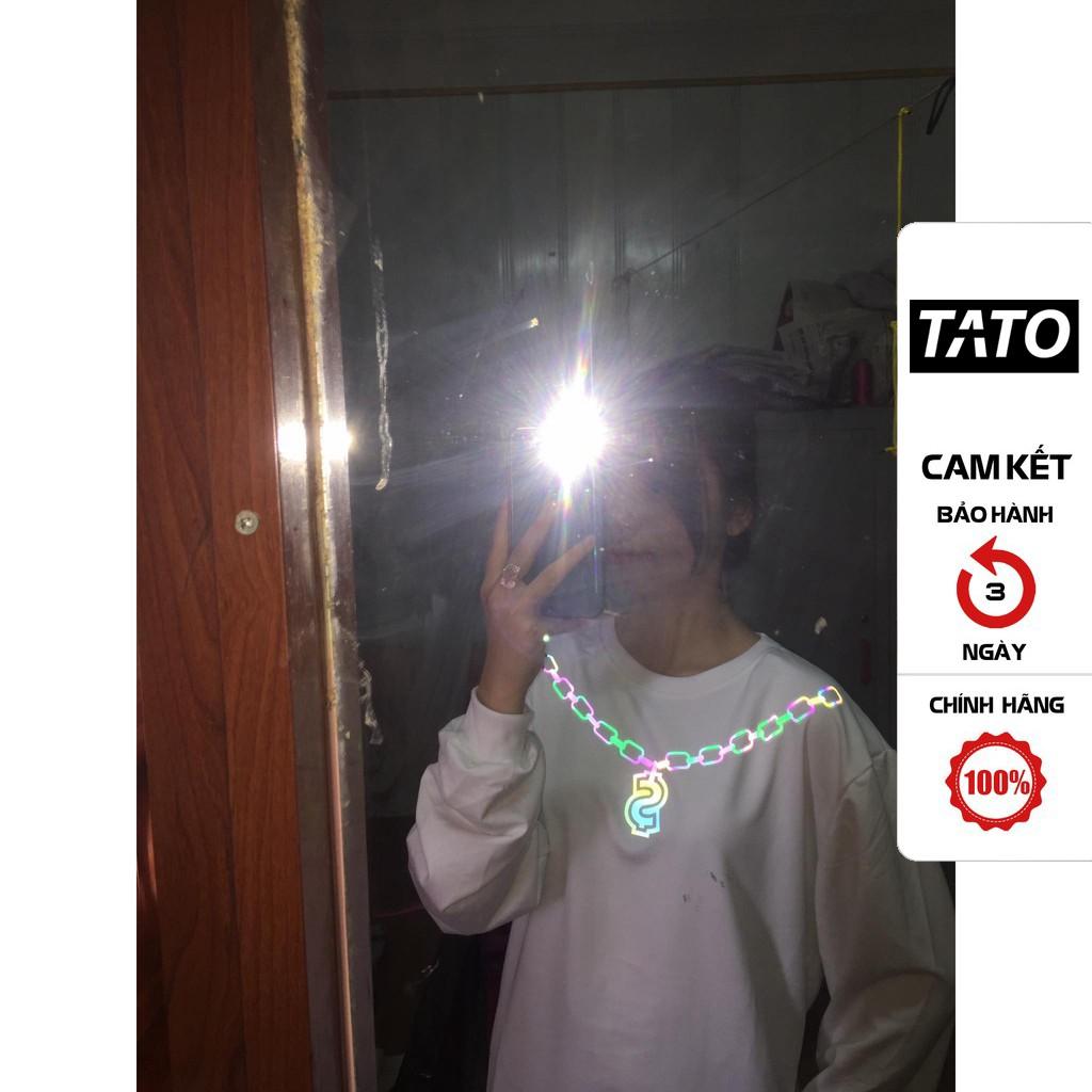 Áo Sweater in hình Money Necklace Phản Quang 7 màu Áo nỉ Nam Nữ Dài tay Unisex in hiệu ứng Hologram TATO_OFFICIAL