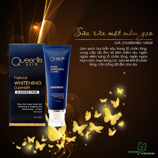 Sữa Rửa Mặt Mầm Gạo Queenie Skin - Làm Sạch Da Cung Cấp Độ Ẩm, Làm Mềm Da, Giúp Ngăn Ngừa Viêm Sưng Lỗ Chân Lông, Ngăn Ngừa Mụn Cám, Mụn Trứng Cá - 120 Gram - Hàng Chính Hãng