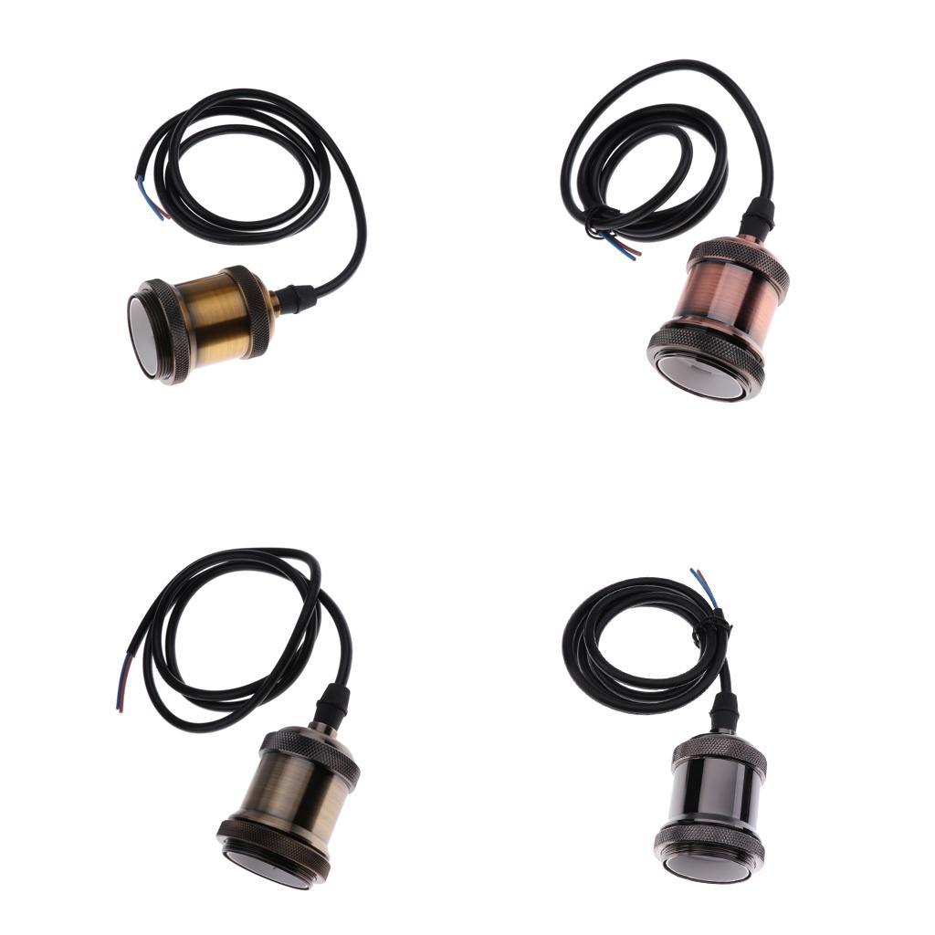 E27 Metal Lamp Socket Vintage Hanging Pendant Light Pendant Light Fixture #1