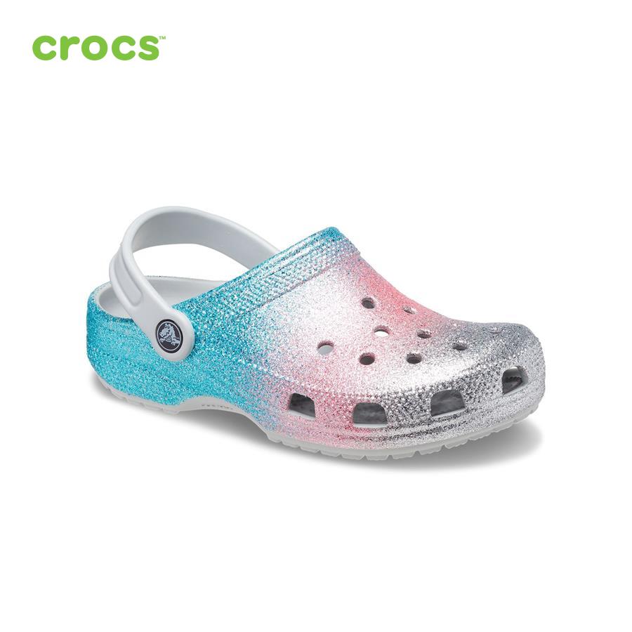 Giày lười trẻ em Crocs FW Classic Clog Kid Glitter Shimmer/Multi - 206993-0ZT