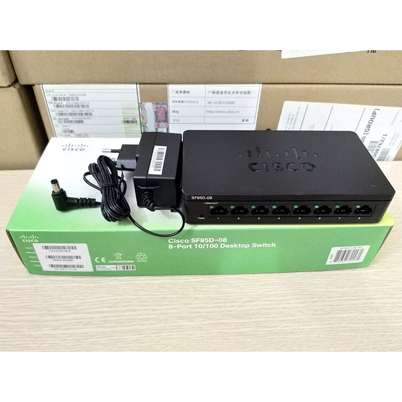 Bộ chia mạng Cisco SF95D-08 SMB 95 Series 8 Port 10/100 Mbps Unmanaged Switch - Hàng nhập khẩu