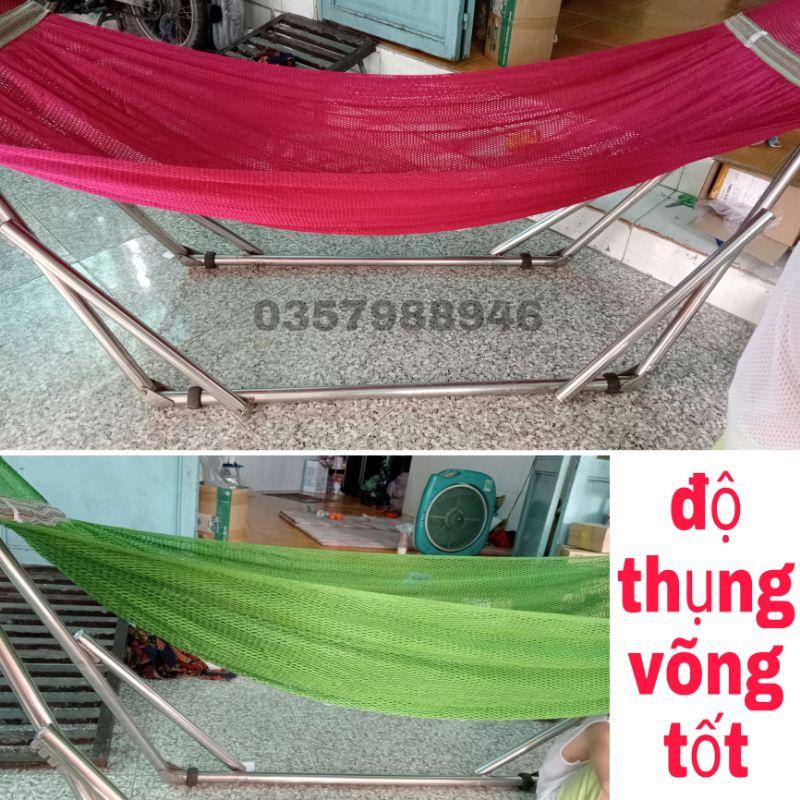 Võng Lưới Cán Thép 50cm, Chất Vải Dày Cao Cấp, Lưới võng xếp 2 lớp