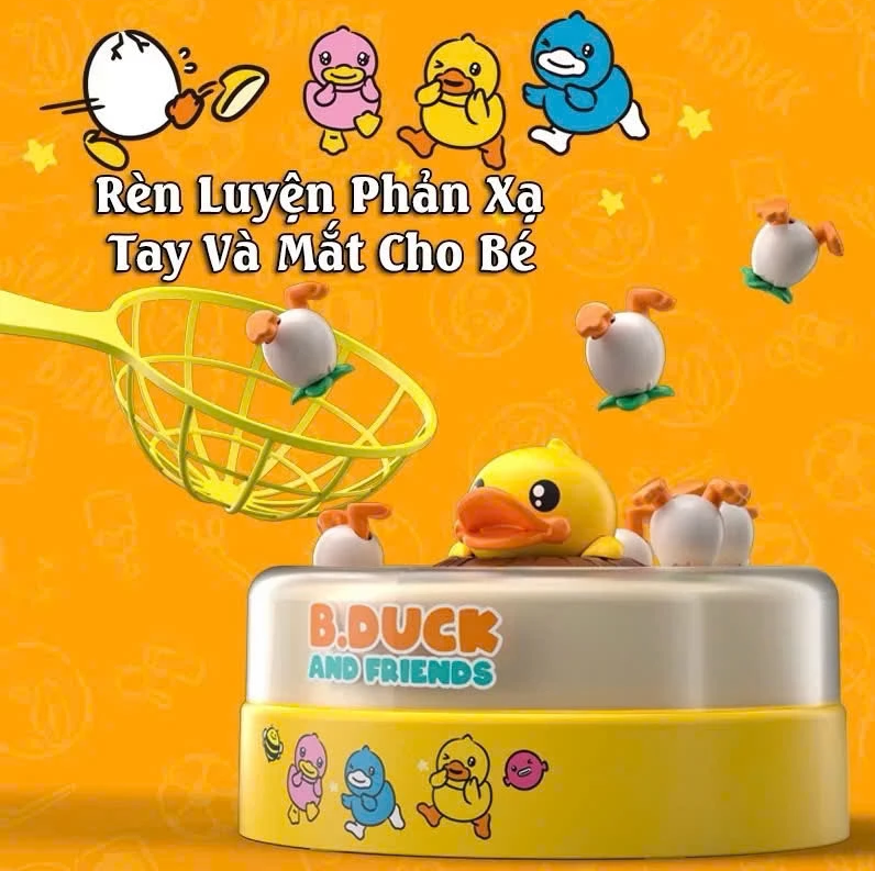 Đồ chơi tung hứng vịt vàng vui nhộn cho bé, tăng phản xạ nhanh tay nhanh mắt