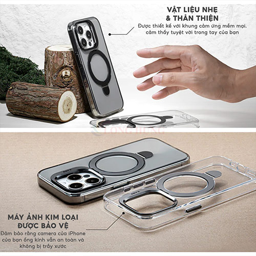 Ốp lưng chống sốc hỗ trợ sạc không dây Laut Revive Prop dành cho iPhone 15 Pro Max L_IP23D_RE - Hàng chính hãng