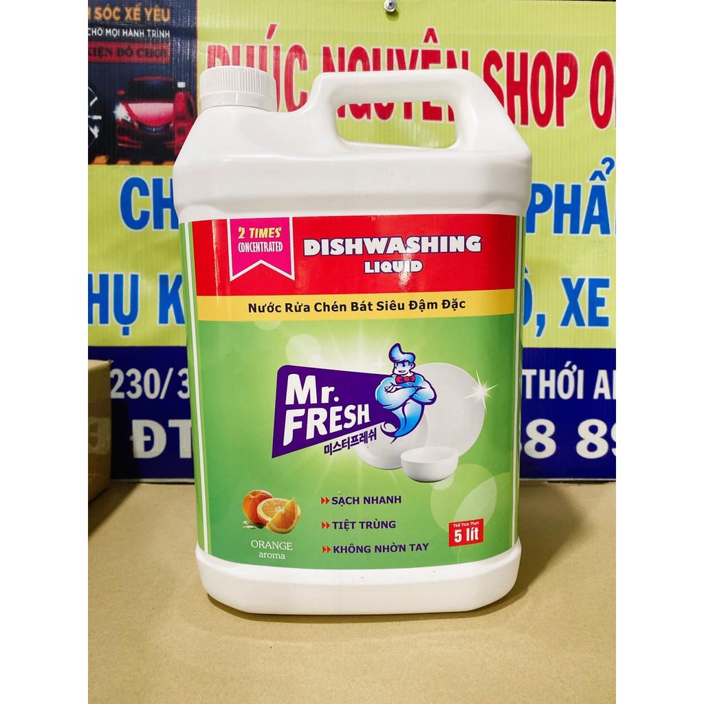 Nước rửa chén bát siêu đậm đặc Mr Fresh 5L Hương Cam