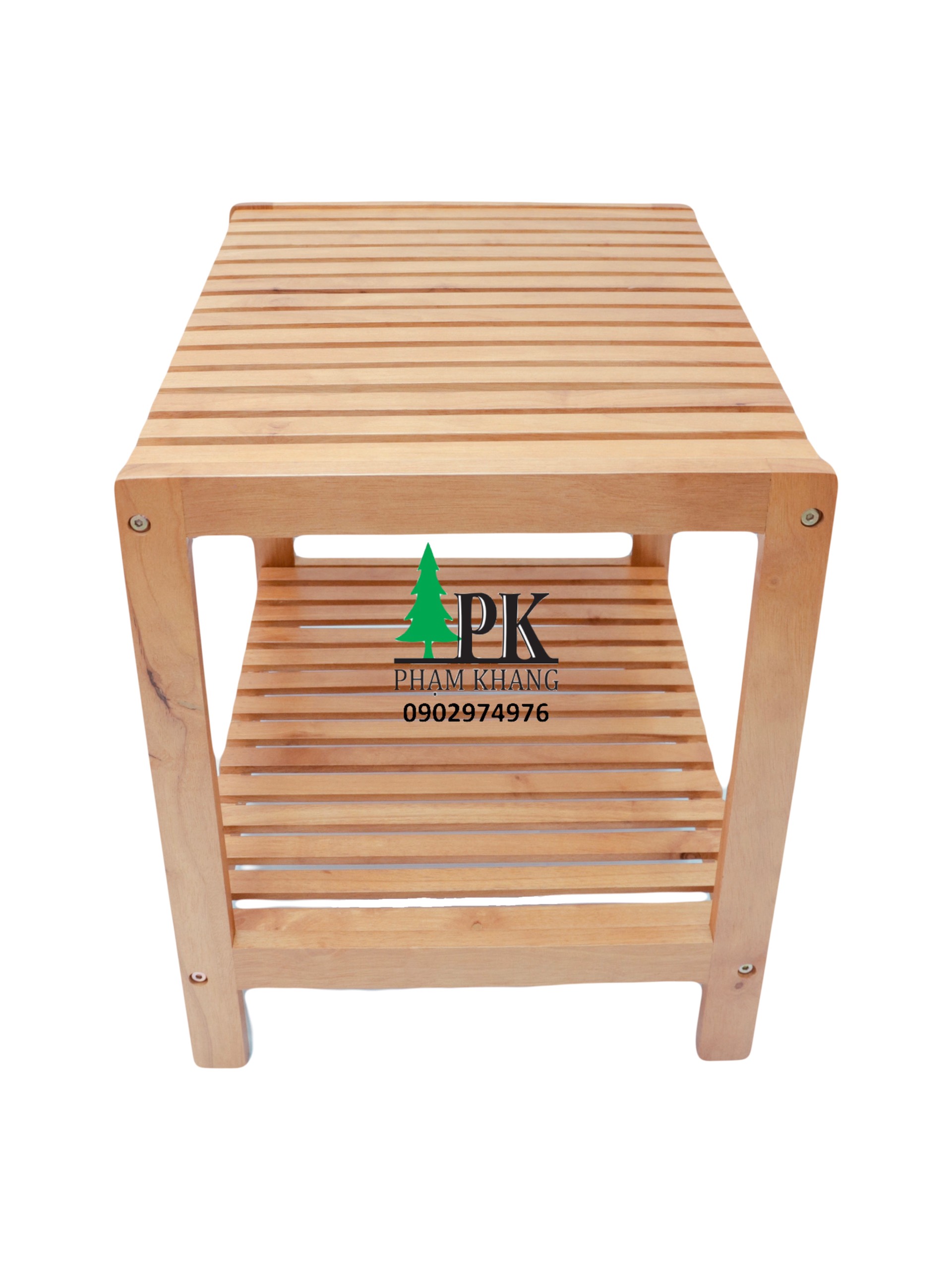 Kệ lò vi sóng Hàn Quốc Start Decor 2 tầng - Gỗ cao su tự nhiên màu Gỗ Tự Nhiên/ Vàng Cherry - Kích thước rộng 50 cm