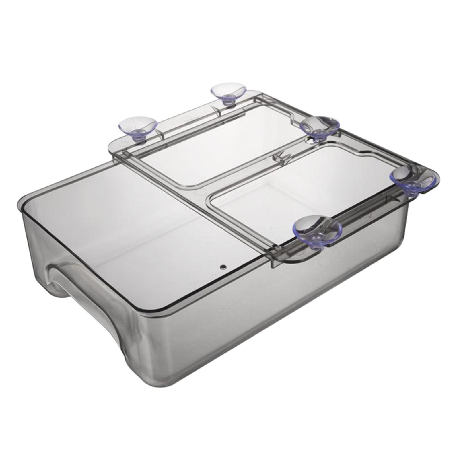 Slide Fridge Organizer Box Refrigerator Storage Drawer Box Transparent black