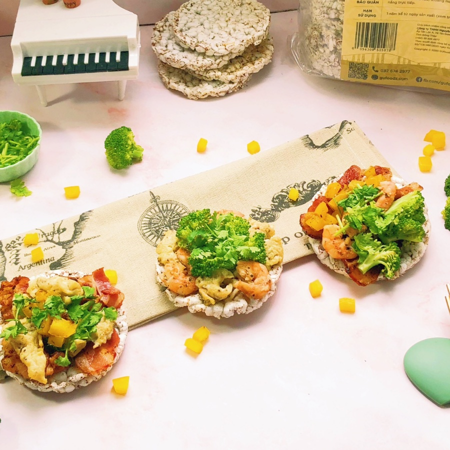 Bánh gạo lứt GUfoods (300g) - Không chiên dầu, Không đường, Từ gạo và ngũ cốc nguyên hạt, Lành mạnh, Phù hợp Eat clean, Ăn vặt healthy, Thực dưỡng, Tập gym, Thuần chay, Đa dạng hương vị