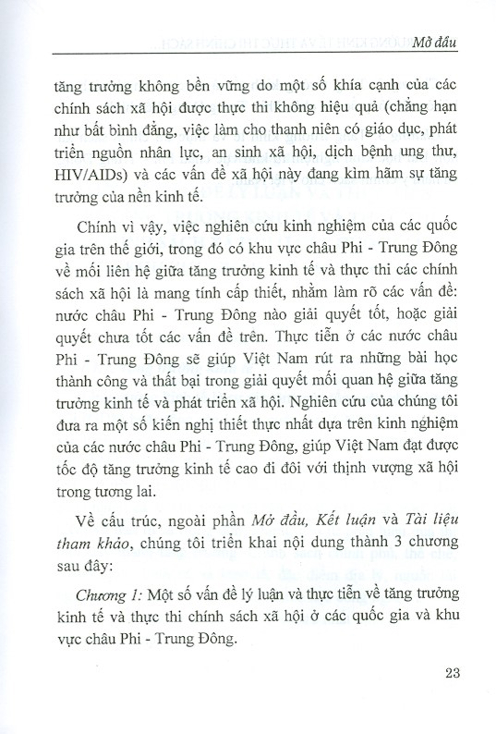 Tăng Trưởng Kinh Tế Và Thực Thi Chính Sách Xã Hội Ở Một Số Nước Châu Phi Và Trung Đông