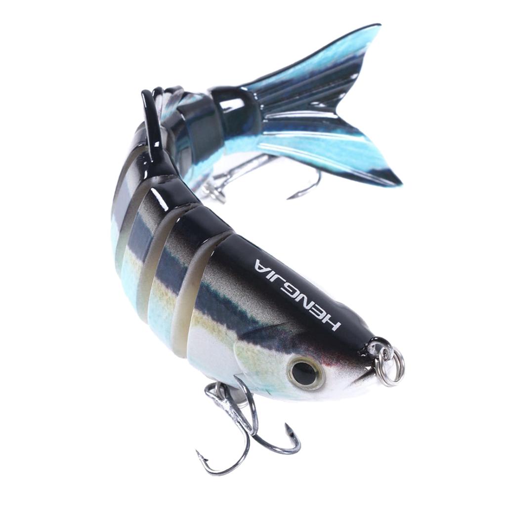 Multi Jointed Fishing Lure Bionic Bait Swimbait Lifelike Eel Tackle Blue