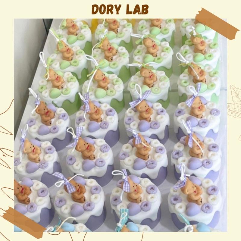 Nến Thơm Bánh Kem Gấu Con Handmade Không Khói - Dory Lab