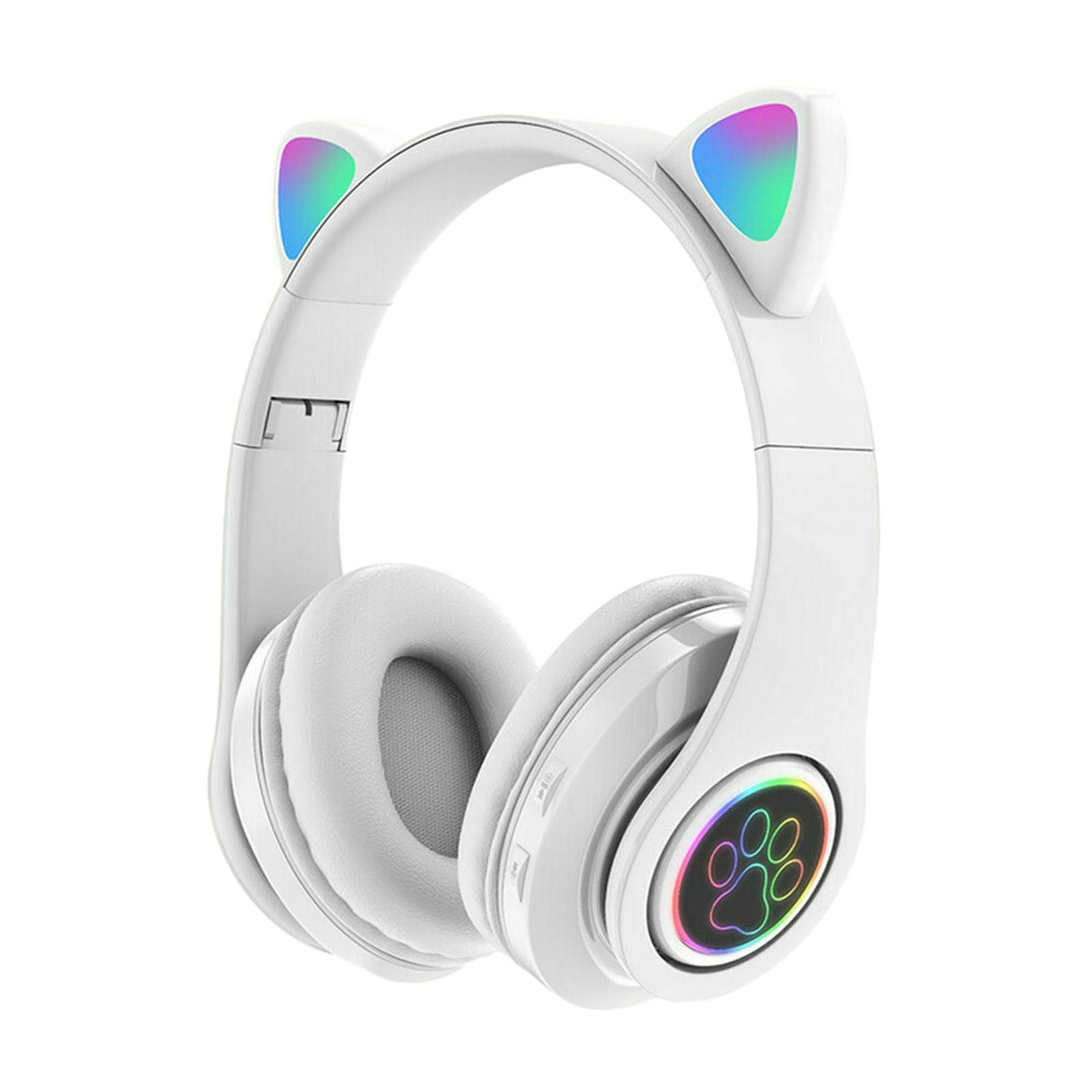 Bluetooth 5.0 Headset Earphone Headphones Earpiece Speaker White
