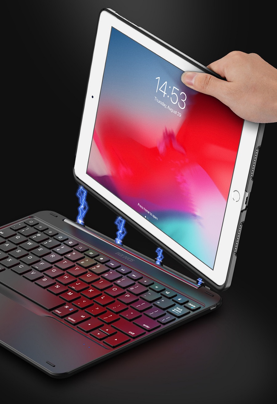 Bao da kèm bàn phím có vỏ bảo vệ dành cho iPad Pro 10.5 hãng Dux Ducis - Hàng Chính Hãng