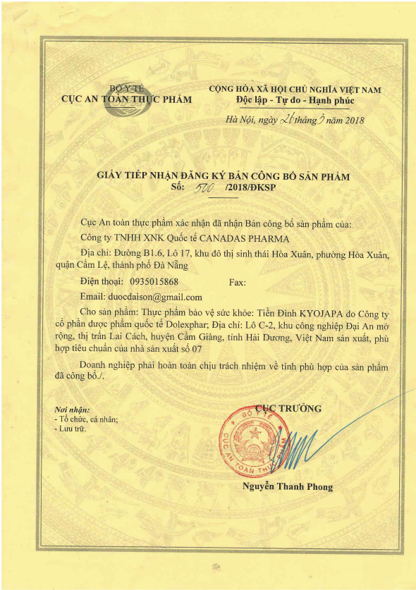TPBVSK Tiền Đình KYOJAPA - Công thức chuyên biệt cho bệnh rối loạn tiền đình, đau nửa đầu, suy giảm trí nhớ