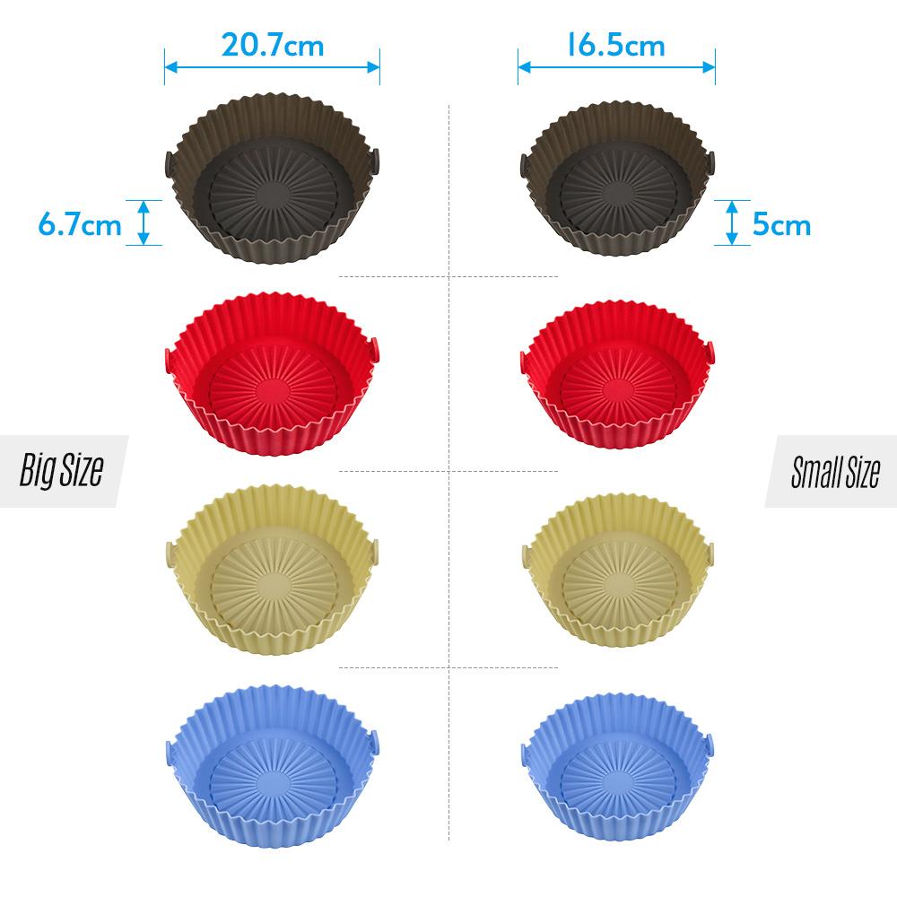 Tấm Lót Silicone Tròn Cho Nồi Chiên Không Dầu Có Thể Tái Sử Dụng Dễ Dàng Làm Sạch