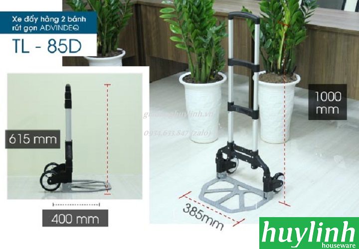 Xe Đẩy Hàng 2 Bánh Rút Gọn Advindeq TL-85D - Hàng Chính Hãng