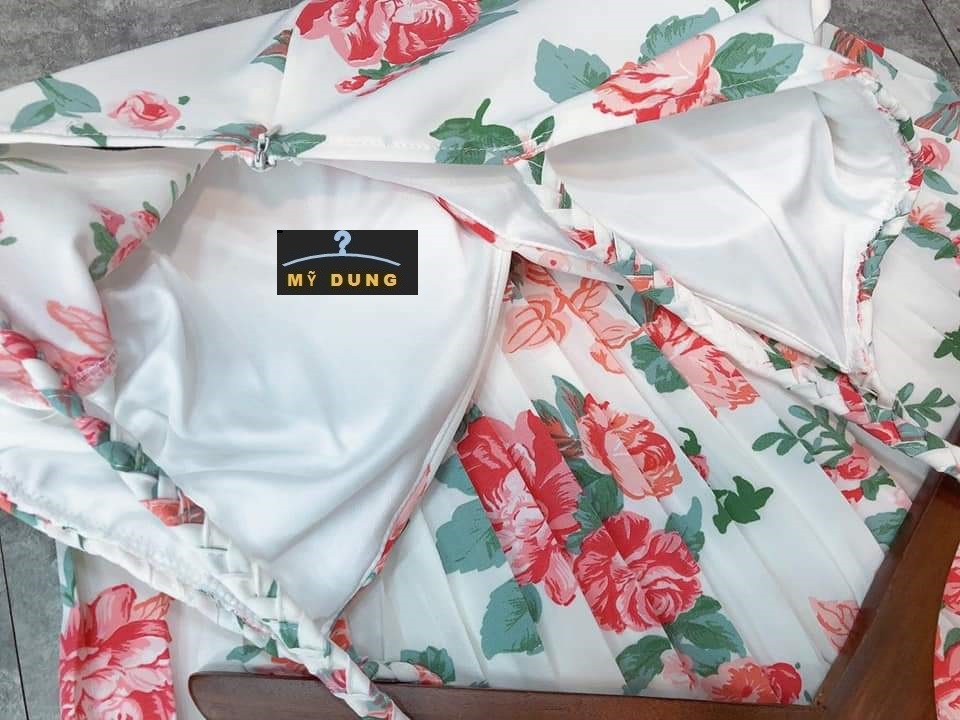 ĐẦM 2S XOÈ HOA DẬP LY  PHONG CÁCH NHẸ NHÀNG, NGỌT NGÀO- HÀNG THIẾT KẾ LOẠI 1