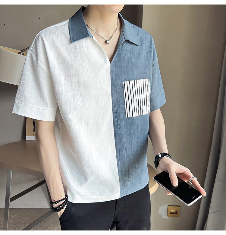 Áo phông,Áo Phông Nam cộc tay phối màu  trẻ trung,  cá tính cực thời trang hàng thiết kế cao cấp H63
