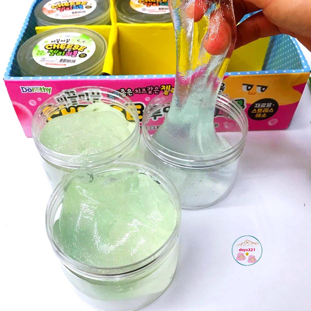 Slime TRONG BASIC 10 màu cực đẹp Đồ chơi hũ slam chất nhờn ma quái squishy hộp 200ML