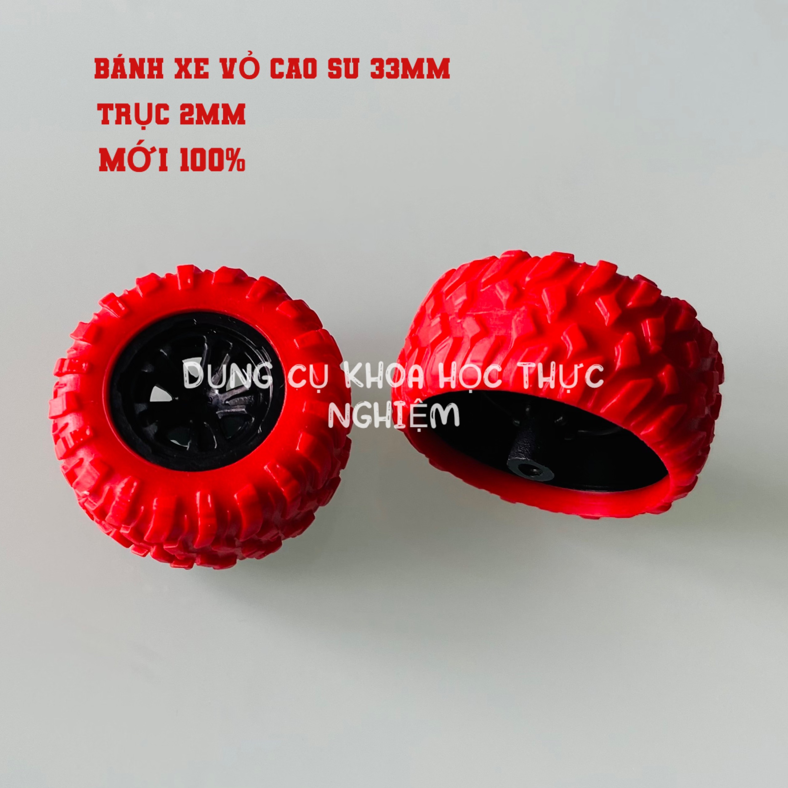 Bánh xe mini vỏ sao su đường kính 33mm trục 2mm rất đẹp để chế xe DIY steam steam - HM0131