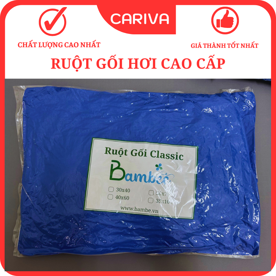 Ruột Gối Nằm Ngủ Hơi Cao Cấp Kích Thước 50x70, 40x60, Gối Ôm Dài