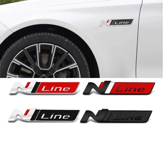 Tem chữ logo NLine dán trang trí xe ô tô