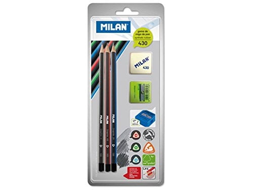 Vỉ Bút Chì + Đồ Chuốt + Gôm Tri Graphite - BYM10290 MILAN