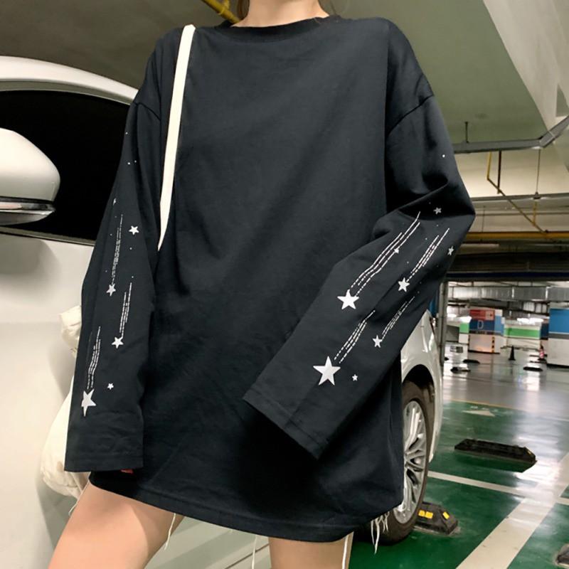 Áo thun tay dài dáng rộng thời trang cá tính