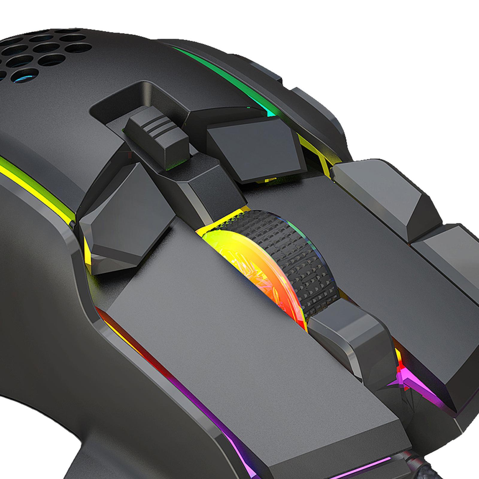 USB Wired Gaming Mouse, 10 Buttons Programming, up to 12800 DPI, USB Computer Mouse Adjustable DPI Mice for Laptop PC and Notebook