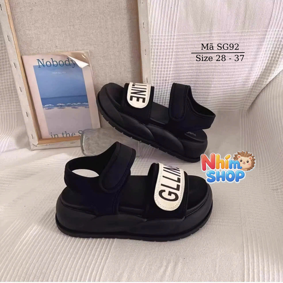 Sandal bé gái GLLINE 4 – 12 tuổi quai dán tiện lợi, đế mềm chống trơn – đi học, đi chơi, đi biển NHÍM SHOP SG92