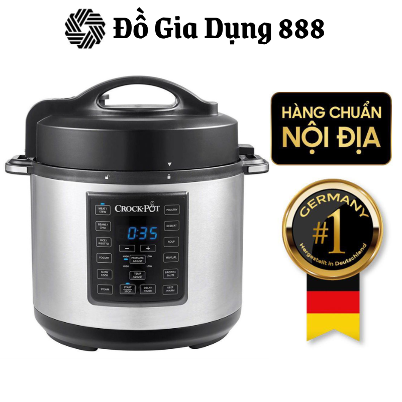 Nồi Nấu Đa Năng Crockpot Express CSC051X, Nồi Nấu Cháo Cho Bé, Nồi Kho Cá, Nồi Hầm, Dung Tích 5,6L, Công Suất 1000W